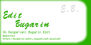 edit bugarin business card